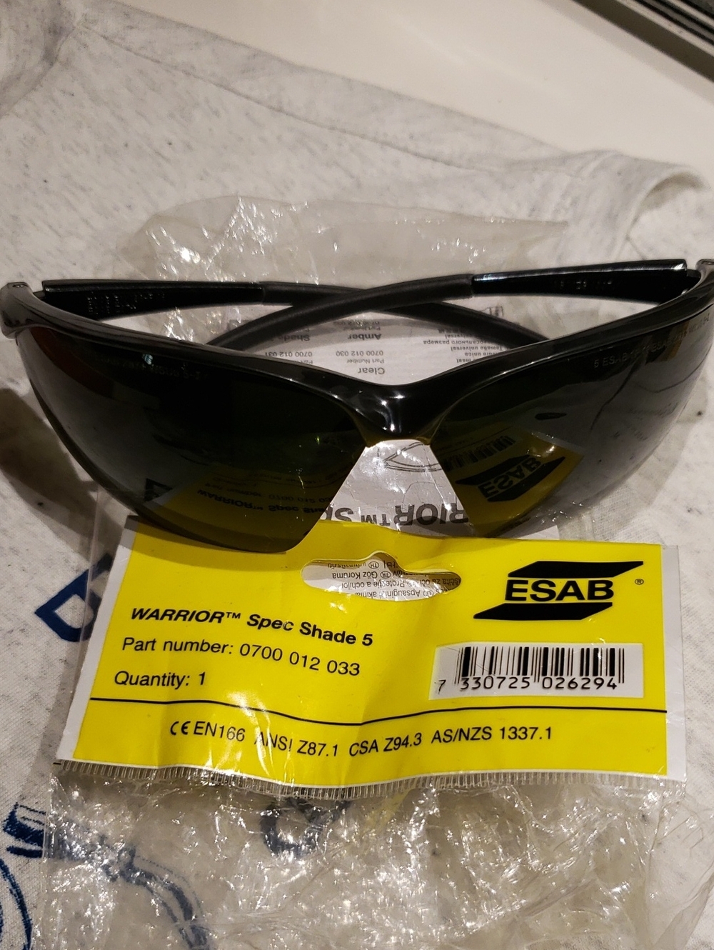 Warrior Spec Shade 5 Safety Glasses - Black